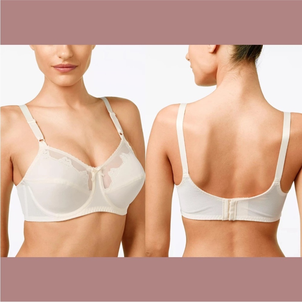Bali Classic Support Flower‎ Underwire Bras X2